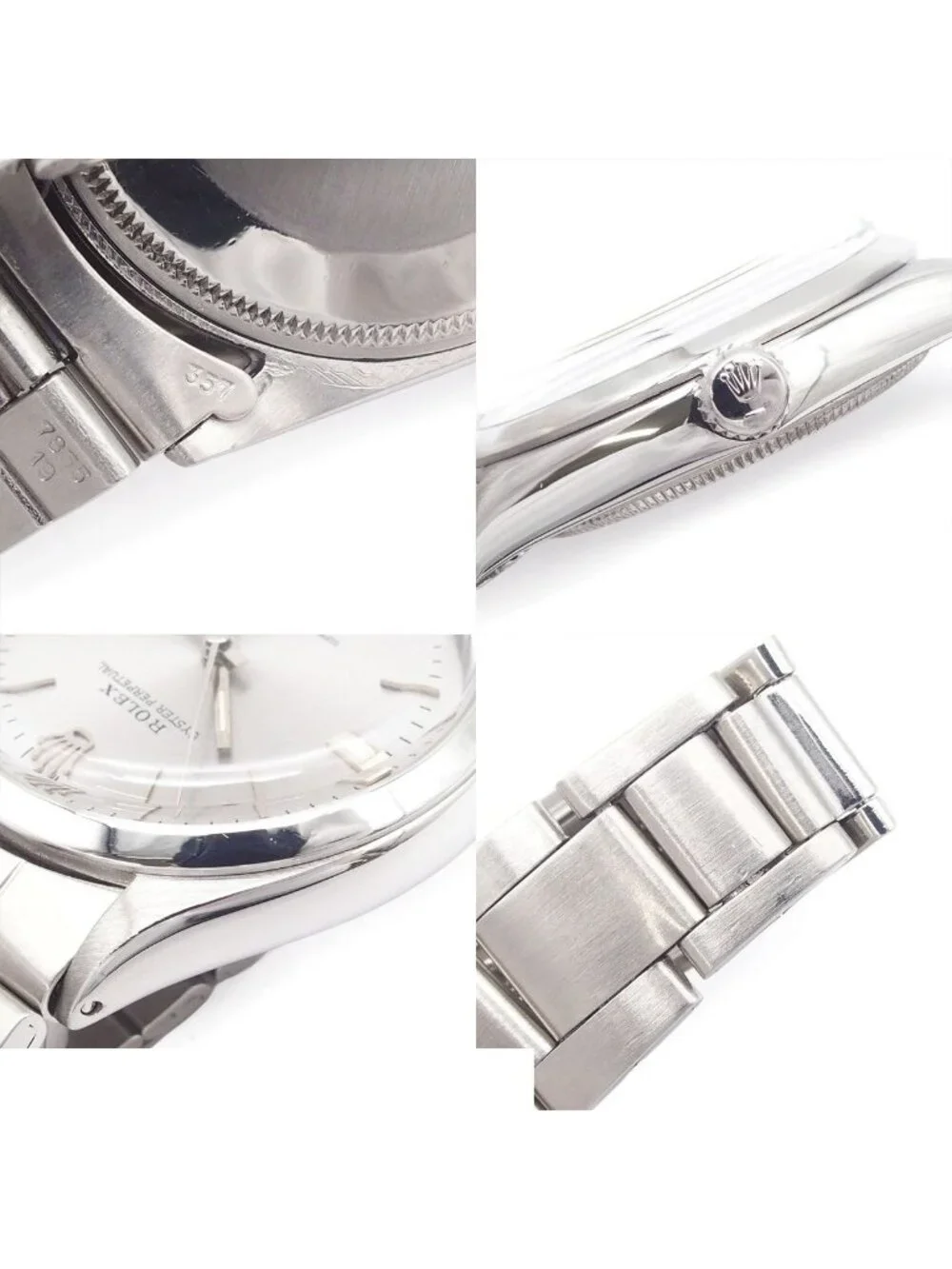 Rolex Oyster Perpetual Silver SS Wrapped Bracelet Antique Vintage Watch